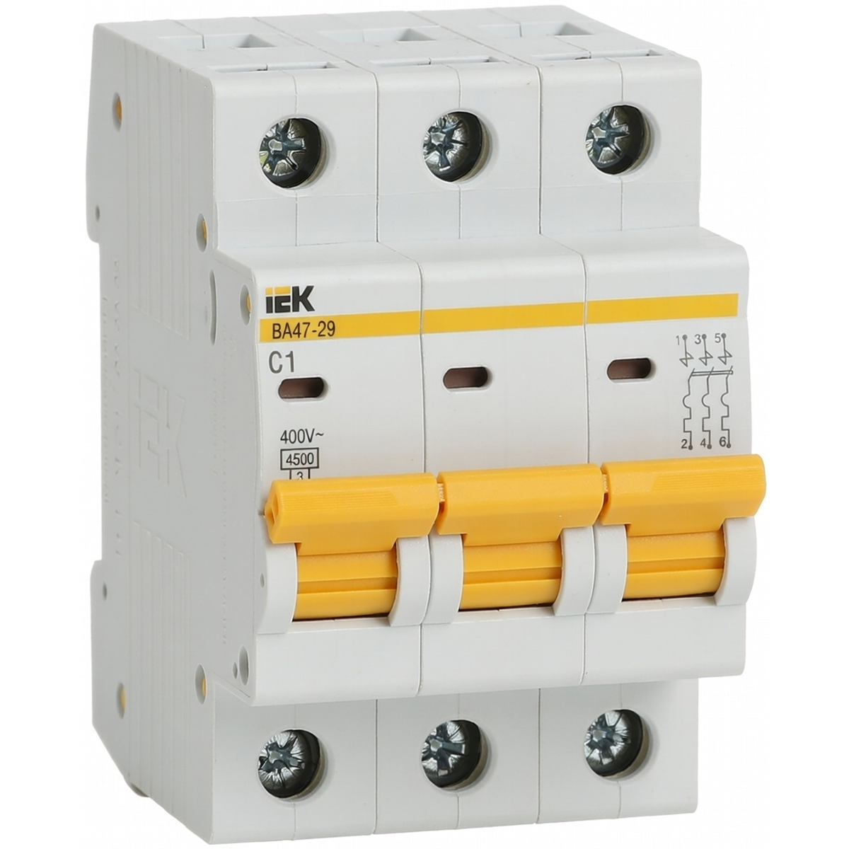 Автоматический выключатель ИЭК ВА47-29 3Р 1А